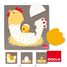 Puzzle poule oeuf poussin GO53027-4036 Goula 1