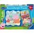 Puzzle Peppa Pig La famille d'abord 3x49 pcs RAV12004288 Ravensburger 1