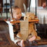 Balançoire pour bébé en bois et tissu Beige SS-SL-B-EUR Solvej Swings 3