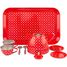 Dinette en métal rouge à pois UL5076 Ulysse 4