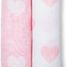 Pack 2 langes - Coeurs roses