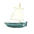 Bateau Le Misainier vert abysses 22cm TI-N205-MISAINIER-VERT-ABYSSES Maison Tirot 1