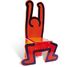 Chaise Keith Haring rouge