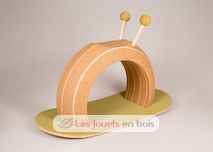 Jouet à Bascule Ancien En Bois - Escargot - Déco Vintage Ou Jouet D'Enfant
