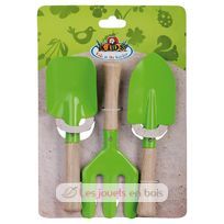 Set De Jardinage Enfant 3 Pièces - Pelles Et Râteau En Métal/Bois - Pour Bac à Sable, Plage, Jardin - Dès 3 Ans - 7