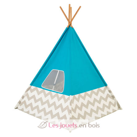 Tipi – turquoise à chevron gris et blanc KI00223-4337 Kidkraft 1