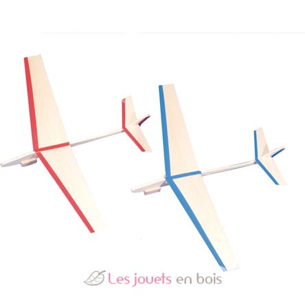 Construction en kit de planeur en bois balsa et lanceur - Corvus