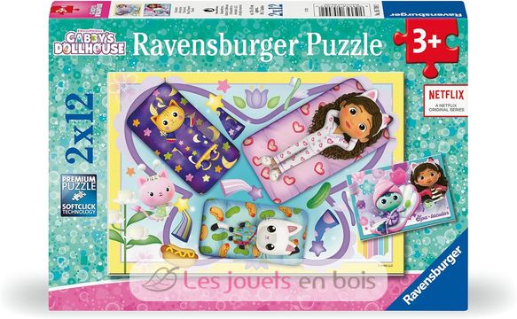 Puzzle Gabby soirée pyjama 2x12 pcs RAV-05709 Ravensburger 2