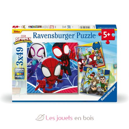 Puzzle Spidey le lanceur de toile 3x49 pcs RAV-05730 Ravensburger 1