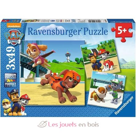 Puzzle L’équipe des 4 pattes Pat'Patrouille 3x49 pcs RAV-09239 Ravensburger 1