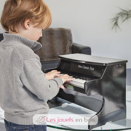 New Classic Toys Piano électrique enfant 25 touches rouge bois