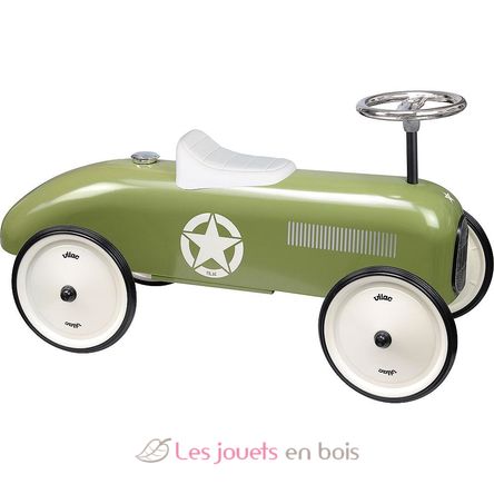 Porteur voiture vintage kaki V1044 Vilac 1