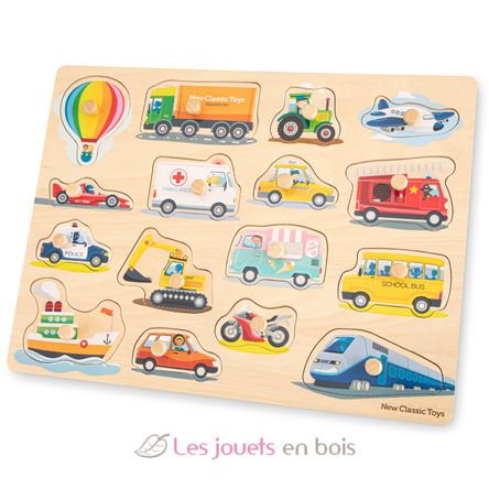 Puzzle véhicules en bois - Dès 18 mois - Puzzle enfant - speelgoed