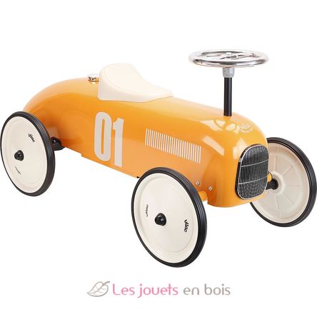 Porteur voiture vintage orange V1045 Vilac 1