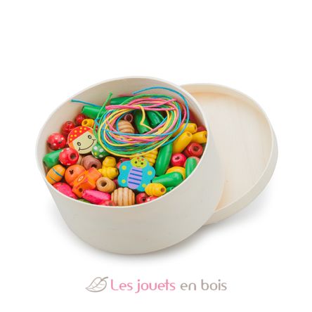 Boîte de perles en bois - 100 gr. NCT10570 New Classic Toys 1