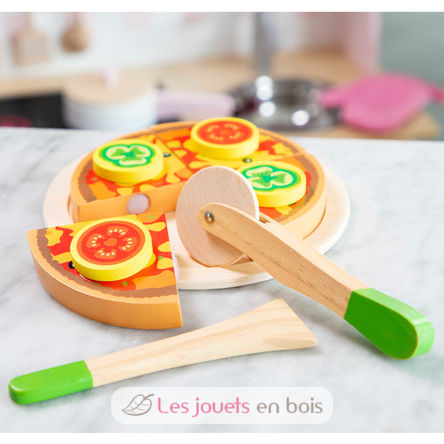 Pizza en bois à couper NCT10587 New Classic Toys 4