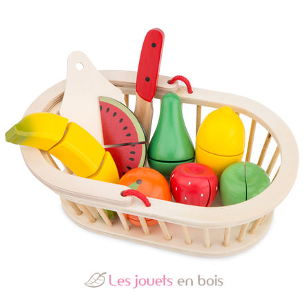 Jouets aliments Fruits et Légumes à découper en bois