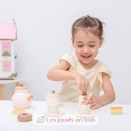 Service à thé en bois NCT10619 New Classic Toys 4