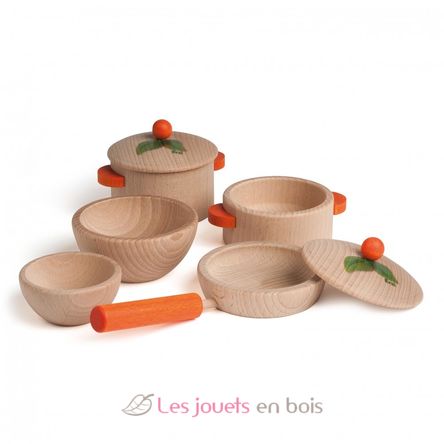 Dinette en bois naturel Egmont Toys - Jouet d'imitation