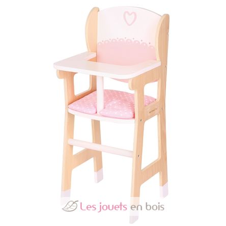 Goki Chaise haute pour poupée avec table 2 en 1 - Jouet en bois