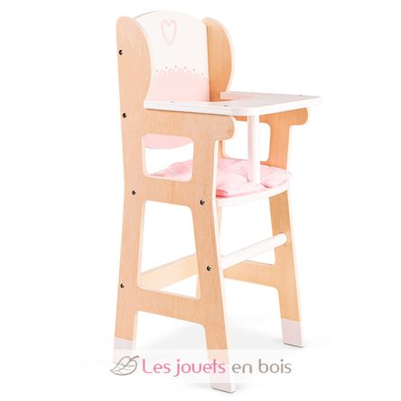 Goki Chaise haute pour poupée avec table 2 en 1 - Jouet en bois