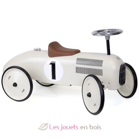 Porteur voiture en métal blanc crème V1102-3416 Vilac 5
