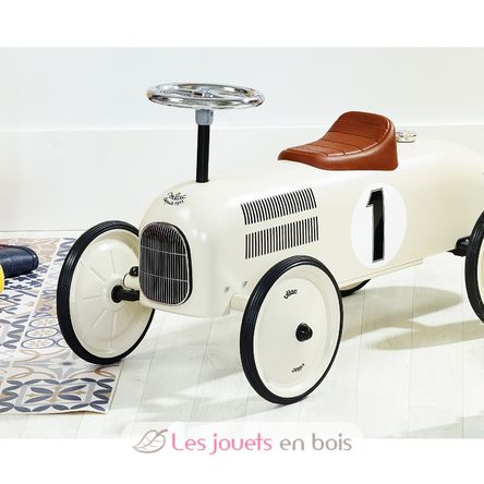 Porteur voiture en métal blanc crème V1102-3416 Vilac 7