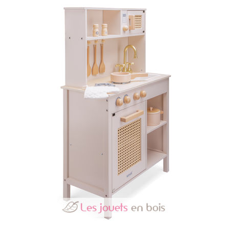 Cuisine en bois et rotin rose NCT11046 New Classic Toys 4