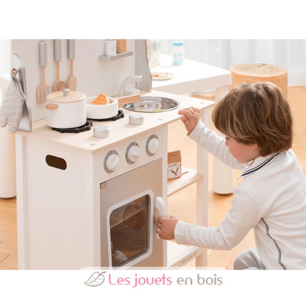 Kitchenette Bon Appétit blanche argent