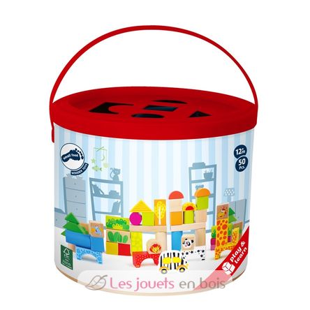 Blocs de construction en bois Zoo LE11054 Small foot company 3