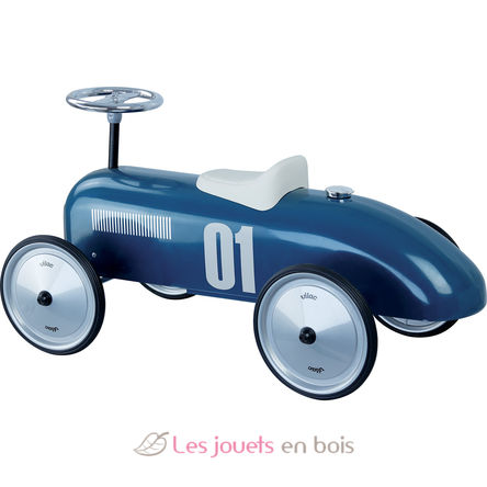 Porteur voiture vintage bleu pétrole V1123 Vilac 3