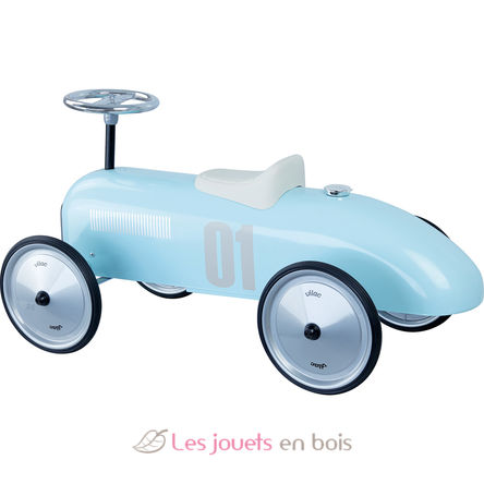 Porteur voiture vintage bleu tendre V1124 Vilac 2