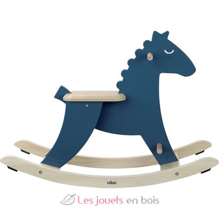 Hudada Cheval à bascule bleu paon avec arceau V1129B Vilac 4