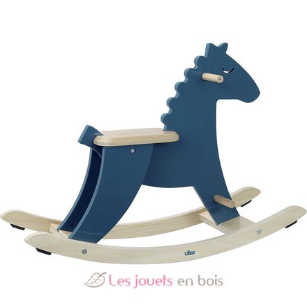 Hudada Cheval à bascule bleu paon avec arceau V1129B Vilac 5