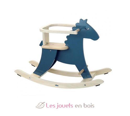 Hudada Cheval à bascule bleu paon avec arceau V1129B Vilac 2