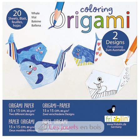 Coloring Origami - Baleine FR-11388 Fridolin 1