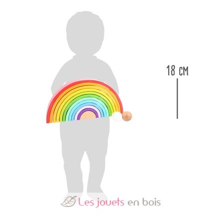 Blocs en bois Arc-en-ciel XL LE11412 Small foot company 12