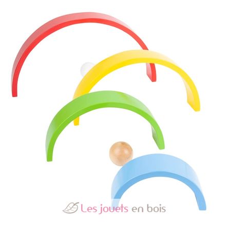 Blocs en bois Arc-en-ciel XL LE11412 Small foot company 6