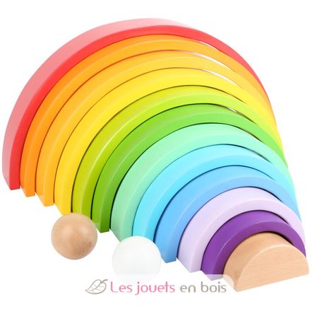 Blocs en bois Arc-en-ciel XL LE11412 Small foot company 1