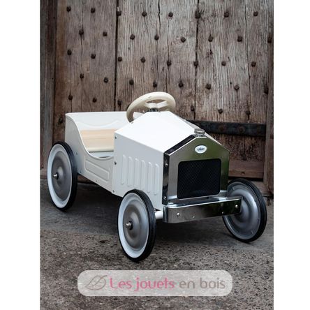 Grande voiture à pédales blanc crème V1150W Vilac 14