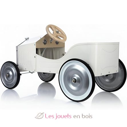 Grande voiture à pédales blanc crème V1150W Vilac 13