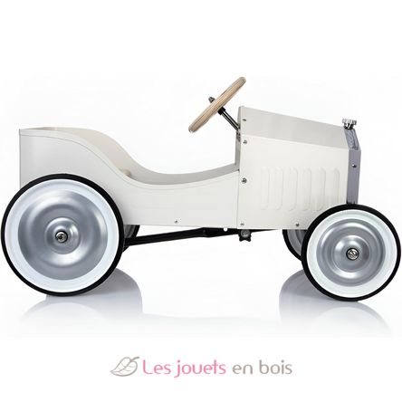 Grande voiture à pédales blanc crème V1150W Vilac 12