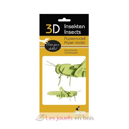 Maquette 3D en papier Sauterelle FRI-11608 Fridolin 3
