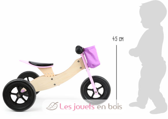 Draisienne Tricycle 2 en 1 Maxi Rose LE11611 Small foot company 4