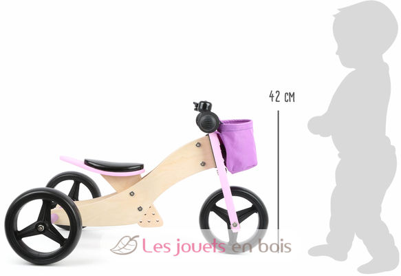 Draisienne Tricycle 2 en 1 Rose LE11612 Small foot company 4