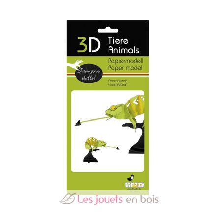 Maquette 3D en papier Caméléon vert FR-11613 Fridolin 3