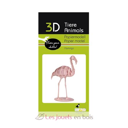 Maquette 3D en papier Flamant rose FRI-11630 Fridolin 2