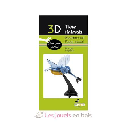 Maquette 3D en papier Martin-pêcheur FRI-11676 Fridolin 3