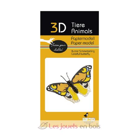 Maquette 3D en papier Papillon coloré FRI-11719 Fridolin 3