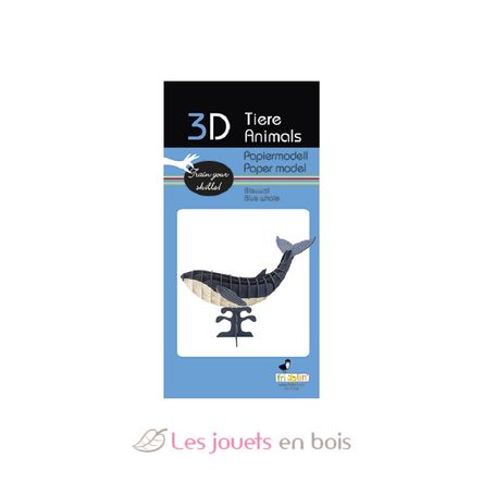 Maquette 3D en papier Baleine bleue FI-11725 Fridolin 2
